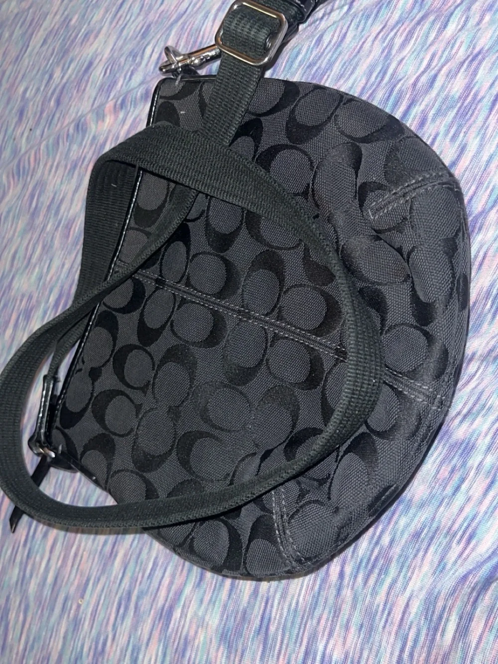 Coach Black Signature Jacquard Crossbody Bag